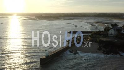 Pointe De Imerquel Mesquer Loire Atlantique France - Video Drone Footage