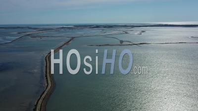 Camargue Ponds And Salt Marshes - Video Drone Footage