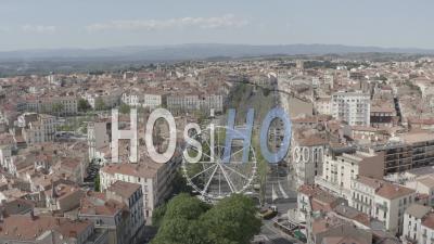 Downtown Beziers - Video Drone Footage