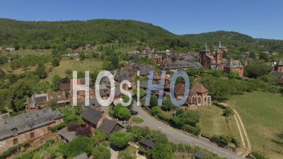  Collonges La Rouge, One Of The Most Beautiful Villages In France - Video Drone Footage 