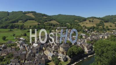The Village Of Sainte-Eulalie-D'olt - Video Drone Footage