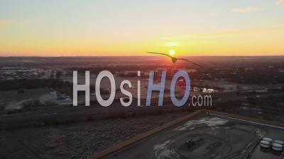 Campagne Du Texas Au Lever Du Soleil - Vidéo Par Drone