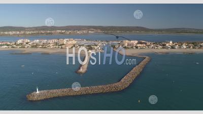 Drone Photo Of Frontignan Plage In Summer