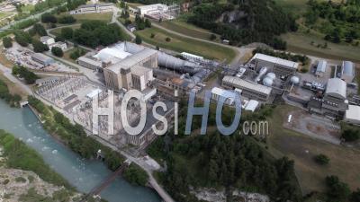 Onera Wind Tunnel, The Largest Wind Tunnel In The World, Near Modane In The Maurienne Valley, Savoie, Viewed From Drone