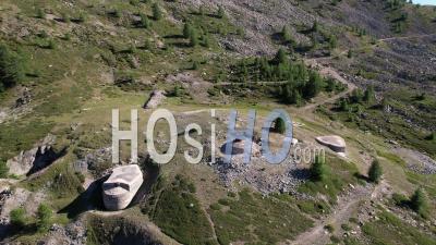 Ouvrage Granon, Maginot Line In Alps, Hautes-Alpes, France, Viewed From Drone