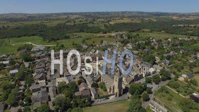 Sauveterre-De-Rouergue, One Of The Most Beautiful Villages In France - Video Drone Footage'