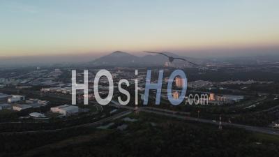 Bukit Minyak Industrial Park Beside Plus Highway - Video Drone Footage