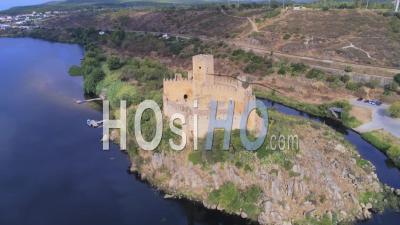 Castelo De Almourol (château D'almourol), Portugal -Vidéo Par Drone