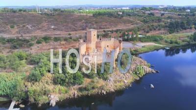 Castelo De Almourol (château D'almourol), Portugal -Vidéo Par Drone