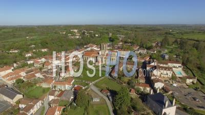  Vouvant, One Of The Most Beautiful Villages In France Drone Seen By The Spring 