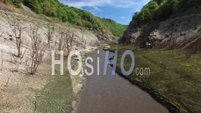 Marèges Dam On Dordogne River, Video Drone Footage