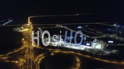 Vue Aérienne Ikea Outlet Store Et Penang Second Bridge At Night - Vidéo Par Drone