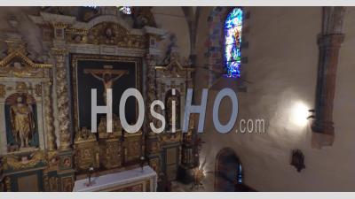 The Church Of Allassac, Filmed By Drone