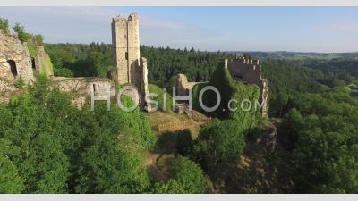 Châlucet Medieval Castle - Video Drone Footage