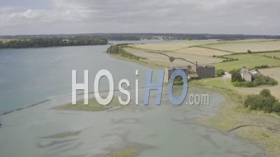 Quinard Flour Mill In Saint Jouan Des Guerets, Brittany, France - Video Drone Footage