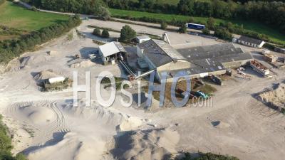 Hourdel Factory Located In The South Of The Bay Of Somme In Summer - Video Drone Footage