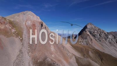 The Col Des Peygus, Near The Col D'izoard, Hautes-Alpes, France, Viewed From Drone