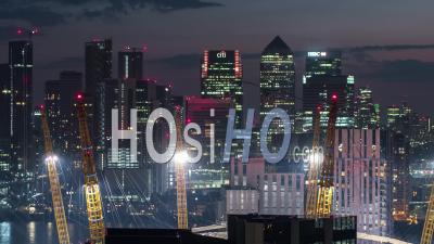 O2 Et Canary Wharf, East City, Vue Aérienne De Londres, Royaume-Uni - Vidéo Par Drone