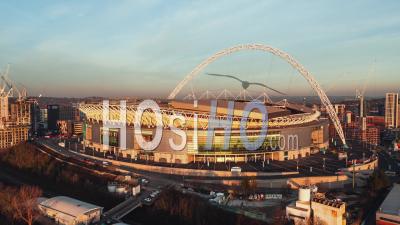 Stade De Wembley, Vue Aérienne De Londres, Royaume-Uni - Vidéo Par Drone