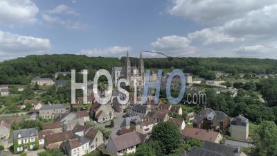 The Basilica Of Notre Dame De Montligeon In Summer - Video Drone Footage