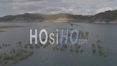 La Isabela Submerged Town Ruins In Guadalajara - Video Drone Footage