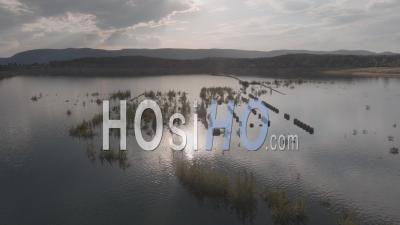 La Isabela Submerged Town Ruins In Guadalajara - Video Drone Footage