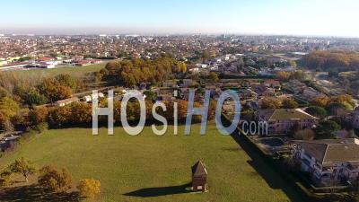 Colomiers City And Dovecote, Video Drone Footage