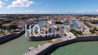 Town Of Saint Martin De Ré Overflown By A Drone