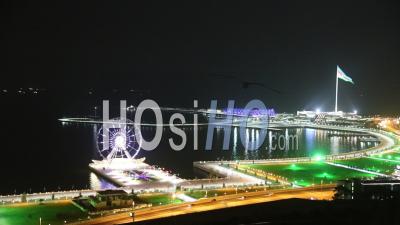 Vue De Nuit De Bakou. Azerbaïdjan