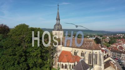 Church Of Saint-Nicolas De Neufchateau - Vosges - Video Drone Footage