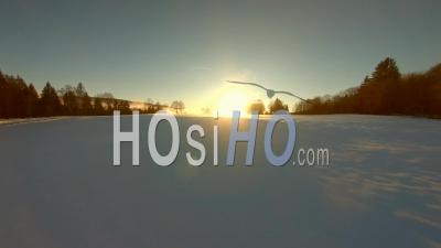 Snowy Landscapes In The Haut Doubs - Video Drone Footage