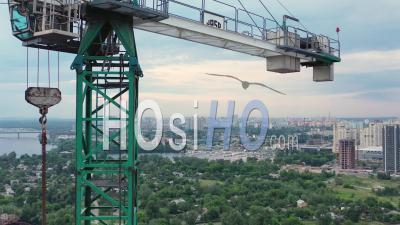 Construction Crane - Video Drone Footage