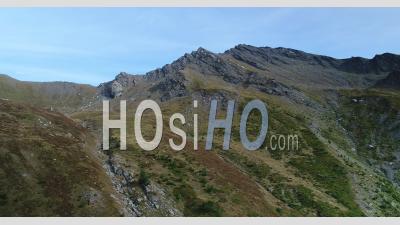 The Pic De Malaure In The Mountain Range Of Queyras, Hautes-Alpes, France, Viewed From Drone