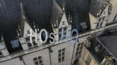 Tower Of Philippe Le Bon And Historic City Center Dijon - Video Drone Footage