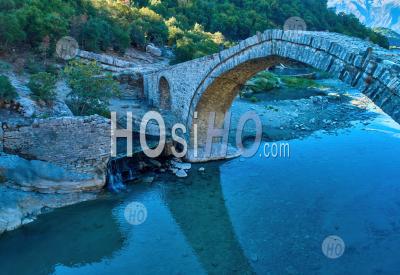 Stone Bridge In Thermal Bath At National Park Hotova-Dangell - Aerial Photography
