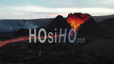 Iceland Volcano - Video Drone Footage