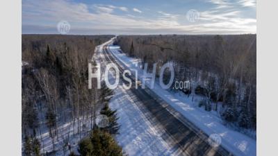 Highway 28 In Michigan's Upper Peninsula - Aerial Photography