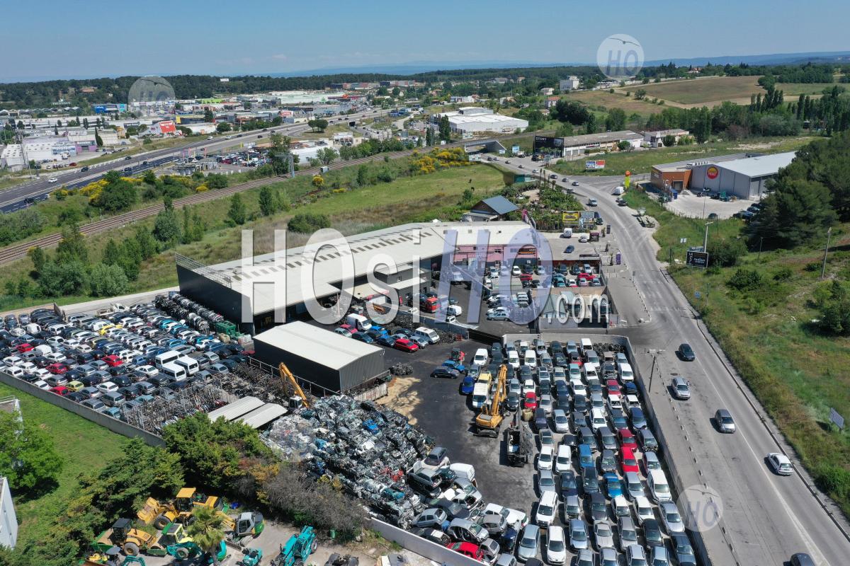 Marseille, Les Pennes Mirabeau, Car Storage On A Parking Lot,  Bouches-Du-Rhone, France - Photographie Aérienne