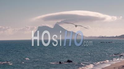 Rocher De Gibraltar, Pendant La Journée - Vidéo Drone Stock