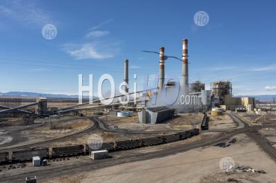 Coal-Fird Power Plant - Aerial Photography