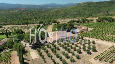 Domaine De Saint Ser, Puyloubier, Vignoble De Provence - Vidéo Drone Stock