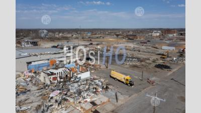 Damage From Western Kentucky Tornado - Aerial Photography