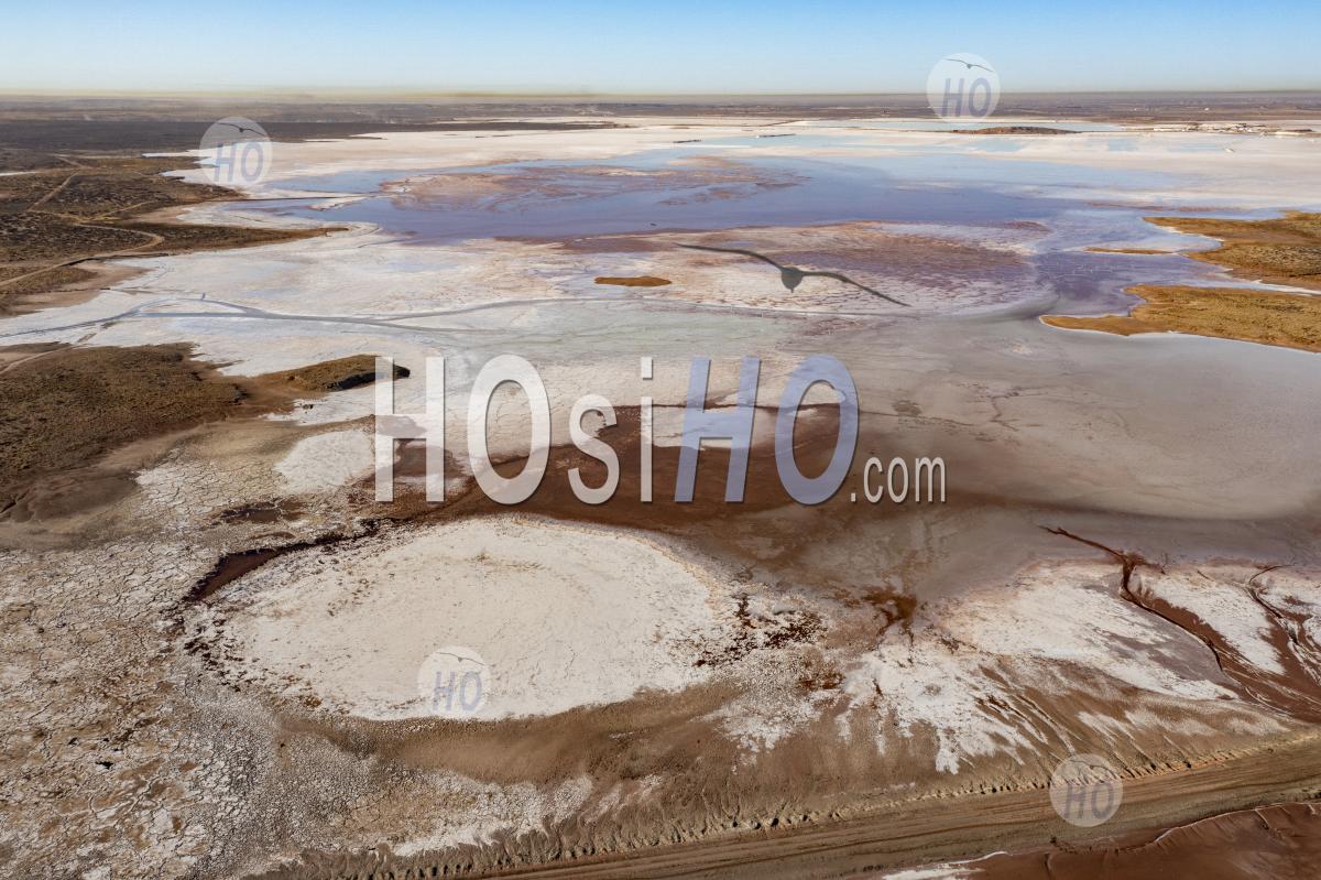 Salt Lake In New Mexico - Aerial Photography
