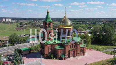 Church Of St. Nicholas The Wonderworker In Mezensky. Sverdlovsk Region. Russia - Video Drone Footage