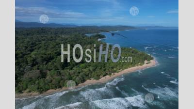 Punta Uva Beach Near The Village Of Puerto Viejo In The Province Of Limon, Costa Rica, Central America - Aerial Photography