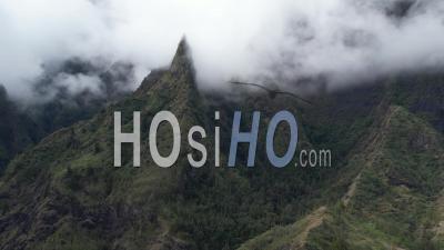 Reunion Island, Reunion National Park, Unesco World Heritage Site, Cilaos Cirque, Piton Des Neige - Video Drone Footage