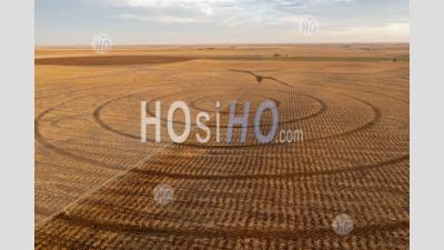 Irrigation On Oklahoma Farm - Aerial Photography