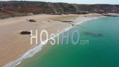 Lourtuais Beach - Cap D Erquy, Cotes D Armor - Video Drone Footage