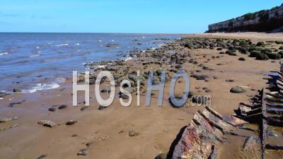 Hunstanton Shipwreck And Cliffs, Filmed By Drone