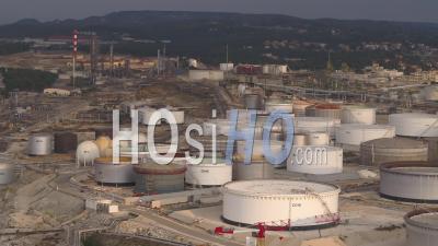 Lavera Petrochemical Site, Petroineos Refinery, Subsidiary Of Total And Ineos, Martigues, Bouches-Du-Rhone, France - Video Drone Footage